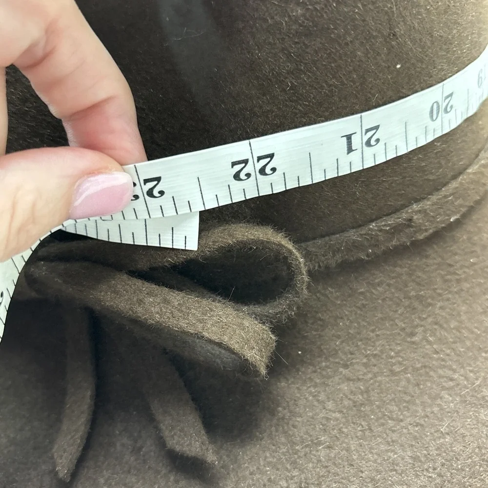 Vintage‎ 80s Hat Jeanne Marie Women's Wool Felt Brown Church Derby Kathy Retro